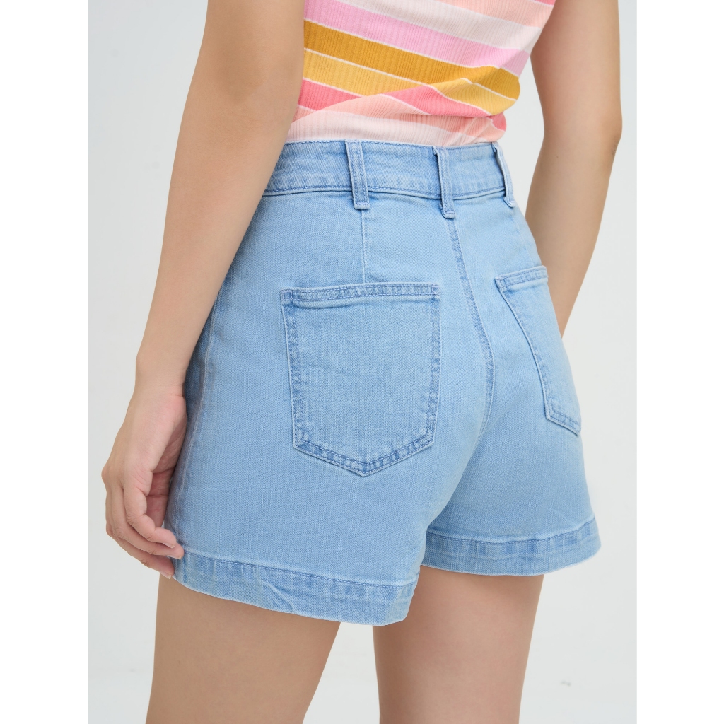 Quần short jean nữ CANIFA dáng basic ống vừa 6BS25S006