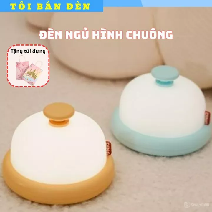 Đèn ngủ hình chuông TBD052, đèn ngủ decor , đèn ngủ trang trí cảm ứng, đèn ngủ để bàn, đèn ngủ mini