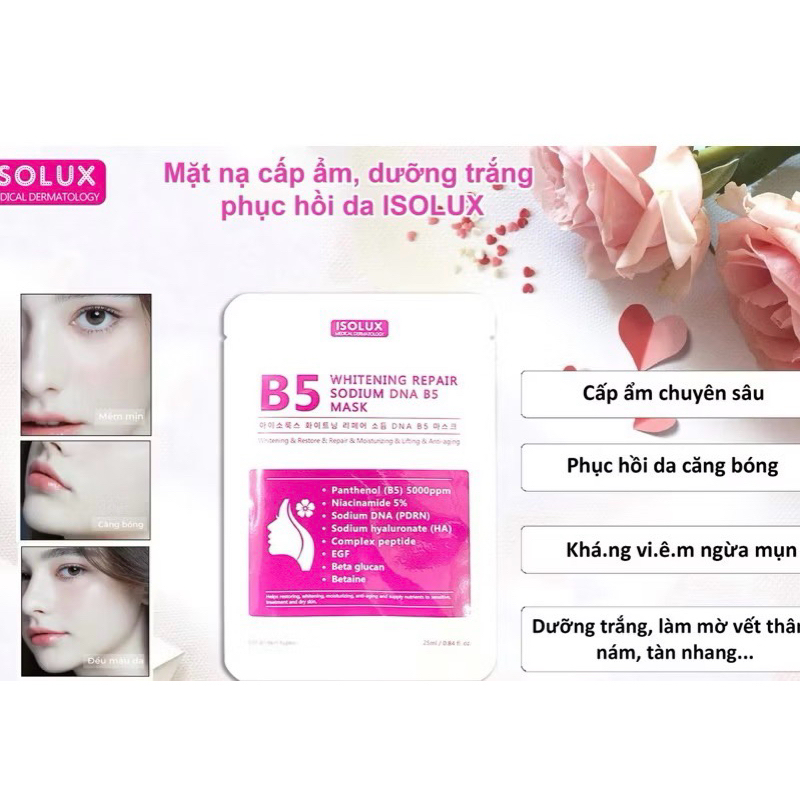 30-50 Mặt nạ Kr.Lab B5 EGF+ Mặt nạ Senademar B5 + Mặt nạ ISOLUX Whitening repair+nạ Kyunglab PDRN+nạ Yuejin B5 IS379