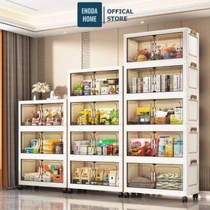 Tủ Nhựa Gấp Gọn Thông Minh ENODA HOME, Tủ Đựng Đồ Đa Năng, Đựng Quần Áo Có Bánh Xe 360° Di Chuyển Dễ Dàng TUN051