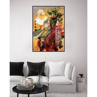 [Tranh Quan Công Võ Thánh] Tranh Tráng Gương Bo Viền Cao Cấp - Tranh Treo Tường Trang Trí Phòng Khách