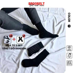 Set 3 đôi tất vớ nam cổ cao phong cách vintage, vớ nam công sở đi giày tây made in Vietnam TV03