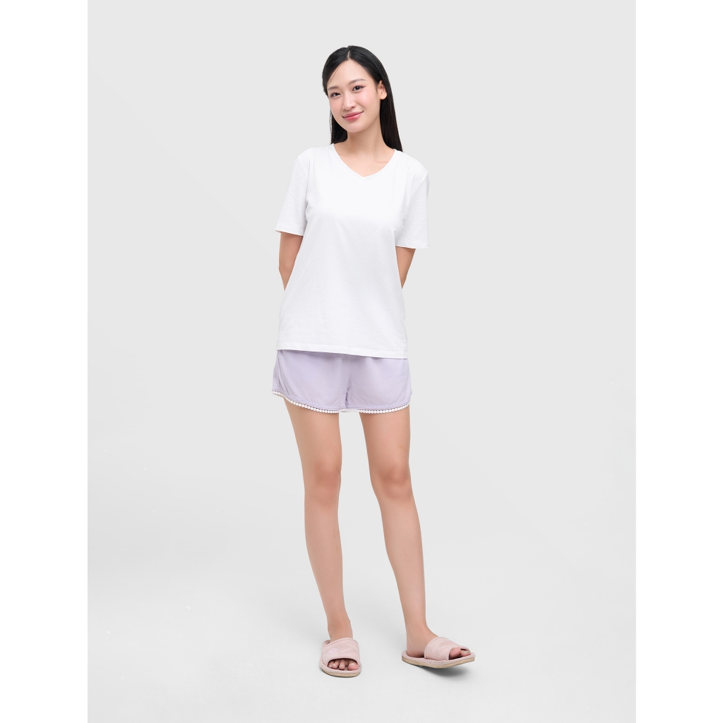 Quần mặc nhà nữ CANIFA chất liệu viscose dáng ngắn 6LB25S002