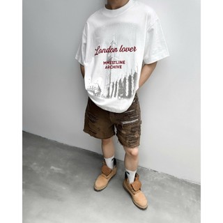 Áo thun MMESTLINE "LONDON LOVER" form Boxy in trame lụa vải Premium Cotton