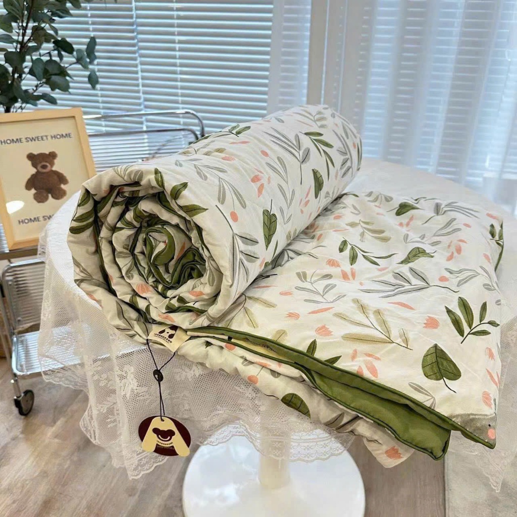 Chăn văn phòng - Chăn hè cotton đũi siêu mát dùng cho văn phòng tiện lợi , nhỏ gọn mang đi mọi lúc mọi nơi