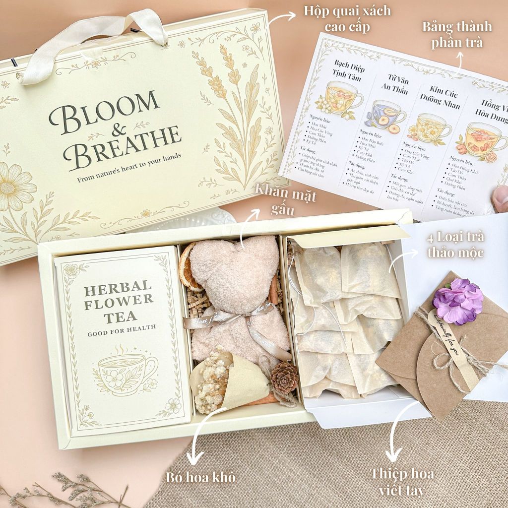 Thiết Kế Của Set Quà Tặng Trà Thảo Mộc Kilig Gifts 4 Hương Vị