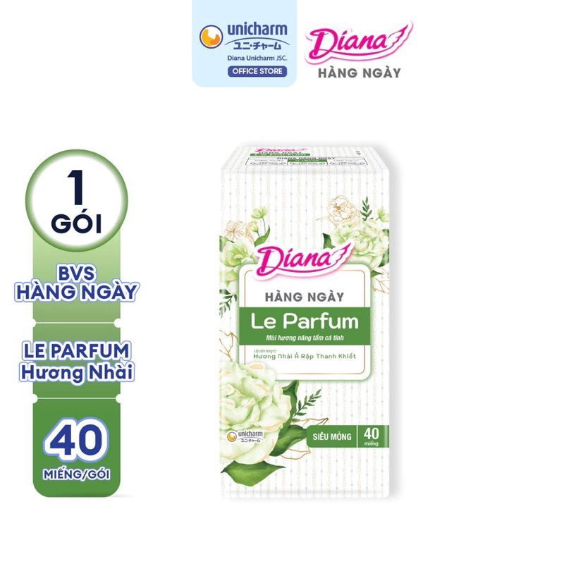 [MỚI RA MẮT] Băng vệ sinh Diana hằng ngày Le Parfum hương nhài Ả Rập thanh khiết 40 miếng