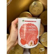 Đào Hồng Thái Miếng Hiệu Wonderful Đóng Hộp 850g - Vị Ngọt Tự Nhiên