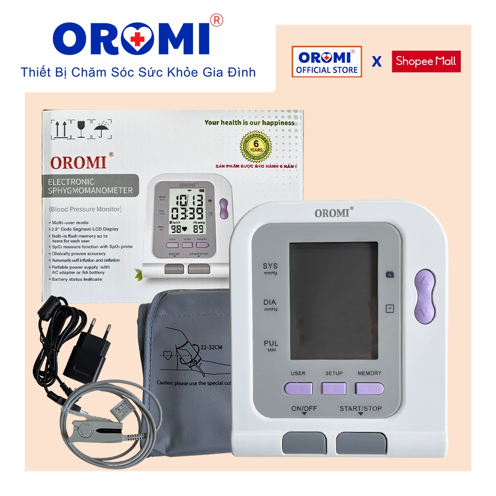 Máy đo huyết áp điện tử bắp tay OROMI CONTEC08C (tích hợp SPO2) - Chính ...