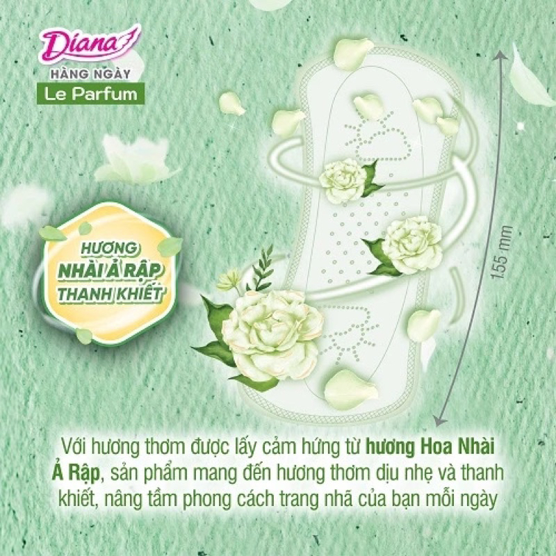 [MỚI RA MẮT] Băng vệ sinh Diana hằng ngày Le Parfum hương nhài Ả Rập thanh khiết 40 miếng