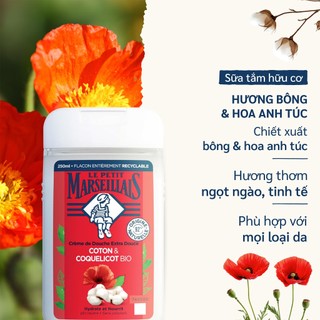 Sữa tắm 92% hữu cơ Le Petit Marseillais (250ml)