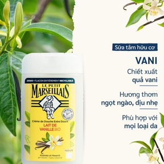 Sữa tắm 92% hữu cơ Le Petit Marseillais (250ml)