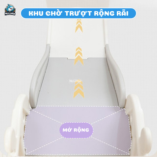 Cầu Trượt Cho Bé Hình Hươu, Cầu Trượt Cho Bé Kèm Đồ Chơi Bóng Rổ Cho Bé Rèn Luyện Thể Chất KS04