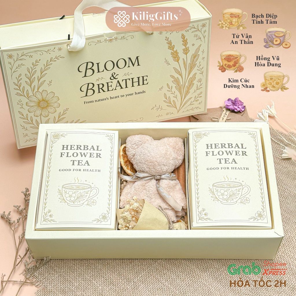 Set Trà Thảo Mộc Kilig Gifts 4 Hương Vị - Hình Ảnh Thực Tế