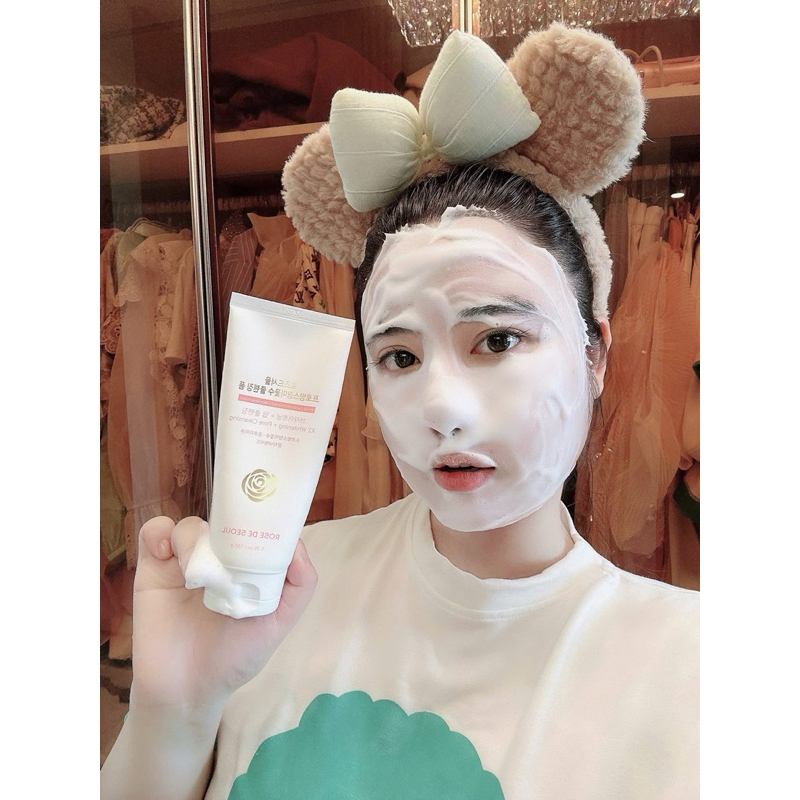 Sữa rửa mặt rose de seoul rose centifolia extract cleansing foam 150g – hạn 2028 Hàn Quốc  IS360