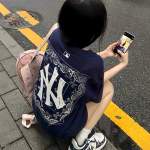 Áo Thun M.L.B Hình In Chất Vải Cotton 2 Chiều Dày Dặn