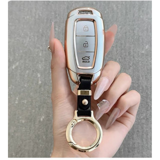 (3 Nút)Ốp Khóa vân pha lê Hynhđai Santafe I30 IX35 Encino Kona Solaris Accent Fe Azera Grandeur Elantra  3Nút