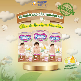 [MỚI] Tã Quần Bobby Organic Cao Cấp Với Cotton Hữu Cơ, Thoáng Khí, Chống Tràn – Đủ Size Cho Bé