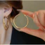 9LUX Khuyên tai vòng tròn đầu thon KT80 cá tính, bông tai nữ đẹp