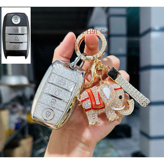 (4 Nút) Ốp khoá Smartkey Khoá KIIA Seltos 2023, Sonet Luxury, Premium, New Carens , Caren 2022 2023