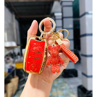 (4 Nút) Ốp khoá Smartkey Khoá KIIA Seltos 2023, Sonet Luxury, Premium, New Carens , Caren 2022 2023
