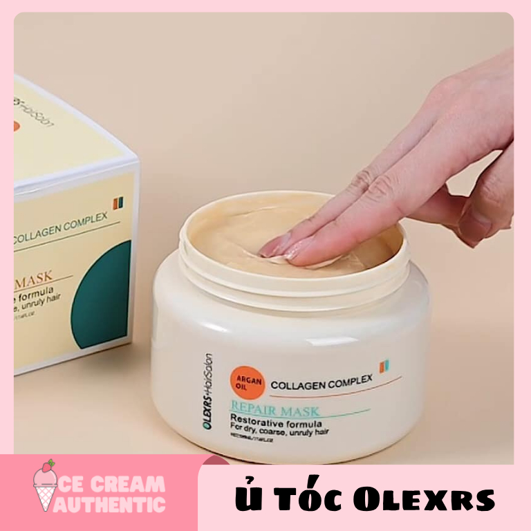 [hỏa tốc HCM] Kem Ủ Tóc Olexrs Hair Salon Argan Oil Collagen Complex Repair Mask 500ml chính hãng
