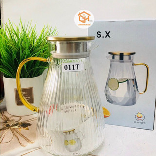 Bình Thủy Tinh Pha Lê Bohemia Cao Cấp Chịu Nhiệt – Sang Trọng Tinh Tế, Dung Tích 1.1L - 1.8L | Cam Homeware