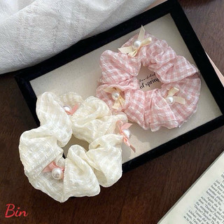 Dây buộc tóc nơ, màu trắng và hồng nàng thơ xinh xỉu 🌸🌸🌸
