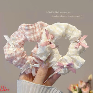 Dây buộc tóc nơ, màu trắng và hồng nàng thơ xinh xỉu 🌸🌸🌸