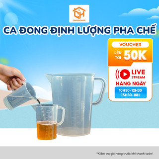Ca Đong Định Lượng Nhựa PP 1L/2L/3L – Ca Đong Nguyên Liệu Pha Chế, Làm Bánh, Đo Lường Chuẩn Xác | Cam Homeware