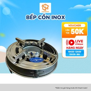 Bếp Cồn Inox Longcook Mini Du Lịch Tiện Lợi - Bếp cồn lẩu nướng nhỏ gọn dễ dàng mang đi dã ngoại Cam Homeware