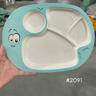 Khay Ăn Dặm Chia Ngăn, Bát Bột Ăn Dặm Hình Thú Dễ Thương Cho Bé Cam Homeware