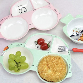 Khay Ăn Dặm Chia Ngăn, Bát Bột Ăn Dặm Hình Thú Dễ Thương Cho Bé Cam Homeware