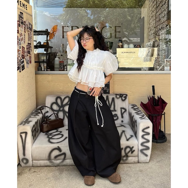 Made You Look Trousers - Remmus | Quần ống rộng cách điệu hack dáng cho nữ