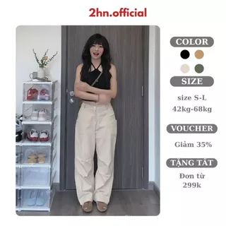 Quần Kaki Ống Suông Gấp Ly Gối Chất Liệu Cao Cấp 2HN OFFICIAL