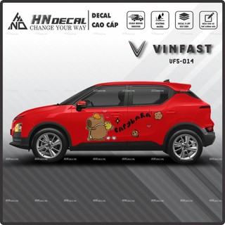 Tem dán xe VF5 - Decal dán xe VF5 MẪU TEM THỂ THAO CÁ TÍNH . 1 bộ dán 2 bên ( mẫu VF5-014 )
