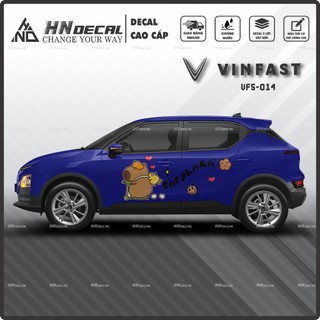 Tem dán xe VF5 - Decal dán xe VF5 MẪU TEM THỂ THAO CÁ TÍNH . 1 bộ dán 2 bên ( mẫu VF5-014 )