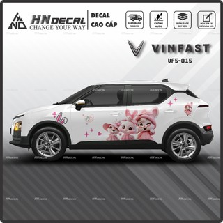 Tem dán xe VF5 - Decal dán xe VF5 MẪU TEM THỂ THAO CÁ TÍNH . 1 bộ dán 2 bên ( mẫu VF5-015 )