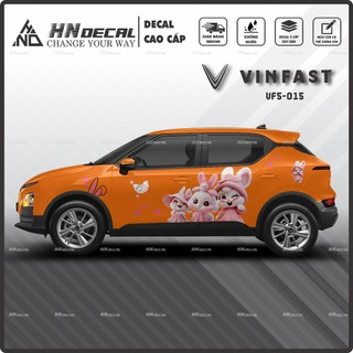 Tem dán xe VF5 - Decal dán xe VF5 MẪU TEM THỂ THAO CÁ TÍNH . 1 bộ dán 2 bên ( mẫu VF5-015 )