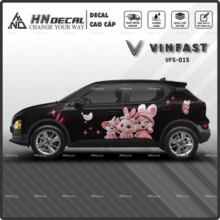 Tem dán xe VF5 - Decal dán xe VF5 MẪU TEM THỂ THAO CÁ TÍNH . 1 bộ dán 2 bên ( mẫu VF5-015 )