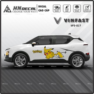 Tem dán xe VF5 - Decal dán xe VF5 MẪU TEM THỂ THAO CÁ TÍNH . 1 bộ dán 2 bên ( mẫu VF5-017 )