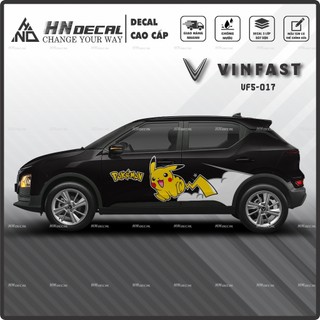 Tem dán xe VF5 - Decal dán xe VF5 MẪU TEM THỂ THAO CÁ TÍNH . 1 bộ dán 2 bên ( mẫu VF5-017 )