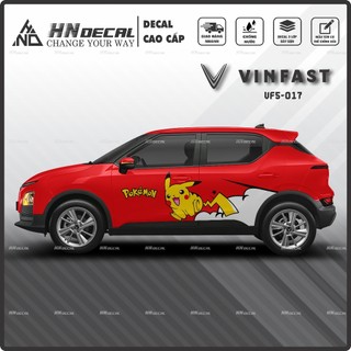 Tem dán xe VF5 - Decal dán xe VF5 MẪU TEM THỂ THAO CÁ TÍNH . 1 bộ dán 2 bên ( mẫu VF5-017 )