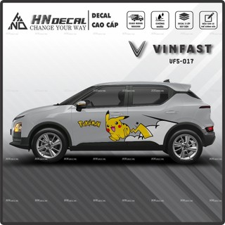 Tem dán xe VF5 - Decal dán xe VF5 MẪU TEM THỂ THAO CÁ TÍNH . 1 bộ dán 2 bên ( mẫu VF5-017 )