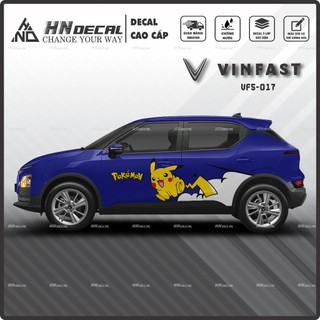 Tem dán xe VF5 - Decal dán xe VF5 MẪU TEM THỂ THAO CÁ TÍNH . 1 bộ dán 2 bên ( mẫu VF5-017 )