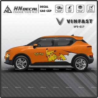 Tem dán xe VF5 - Decal dán xe VF5 MẪU TEM THỂ THAO CÁ TÍNH . 1 bộ dán 2 bên ( mẫu VF5-017 )