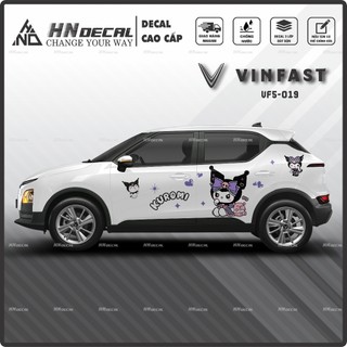 Tem dán xe VF5 - Decal dán xe VF5 MẪU TEM KUROMI CÁ TÍNH . 1 bộ dán 2 bên ( mẫu VF5-019 )