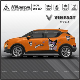 Tem dán xe VF5 - Decal dán xe VF5 MẪU TEM KUROMI CÁ TÍNH . 1 bộ dán 2 bên ( mẫu VF5-019 )