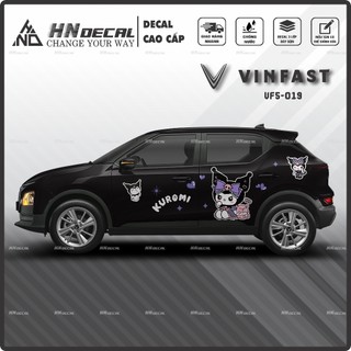 Tem dán xe VF5 - Decal dán xe VF5 MẪU TEM KUROMI CÁ TÍNH . 1 bộ dán 2 bên ( mẫu VF5-019 )