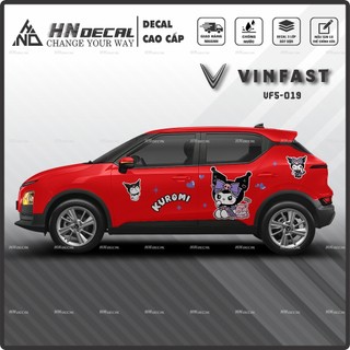 Tem dán xe VF5 - Decal dán xe VF5 MẪU TEM KUROMI CÁ TÍNH . 1 bộ dán 2 bên ( mẫu VF5-019 )